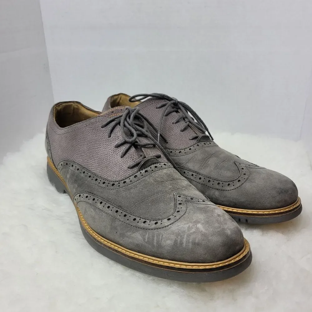 Cole Haan Great Jones Wingtip Oxford Dark Gull Grey C12153 Shoes Size 13